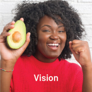 Successful Black Woman Farmer holding an avocado - Avogold Vision Statement